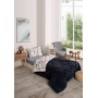 ETE HOMETEX TEK KİŞİLİK LÜX WELSOFT YORGAN SETİ EFEKT ANTRASİT 155X215CM 8696474231965
